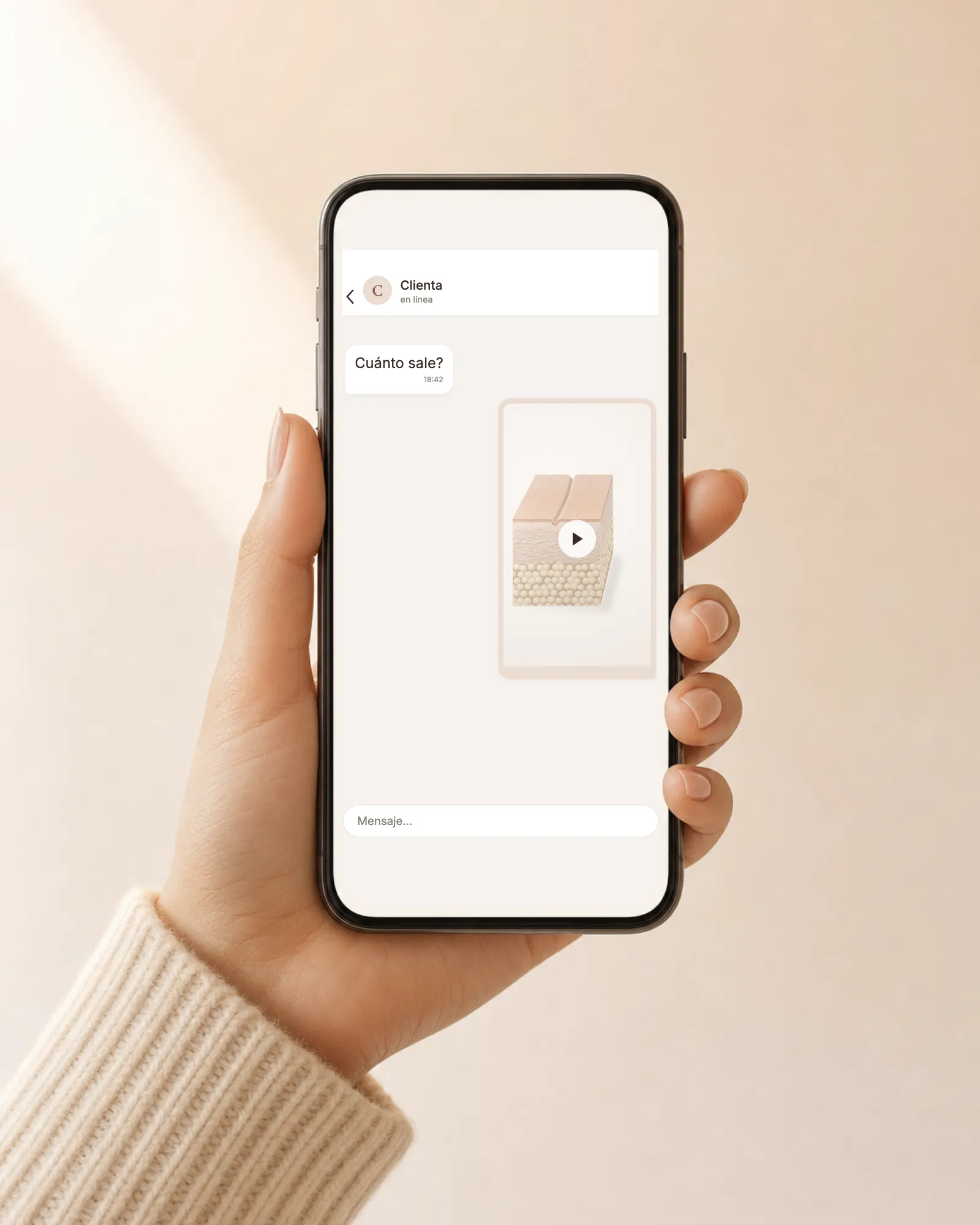 Teléfono: respuesta en el chat con un video